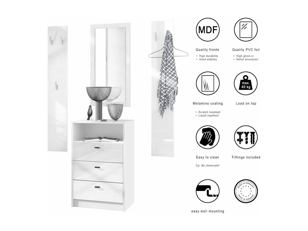 Matte White Entrance Set with Lacquered Front ADQL67965