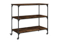 Smoked oak kitchen trolley 102x50x95 cm engineered wood JHLJ43941