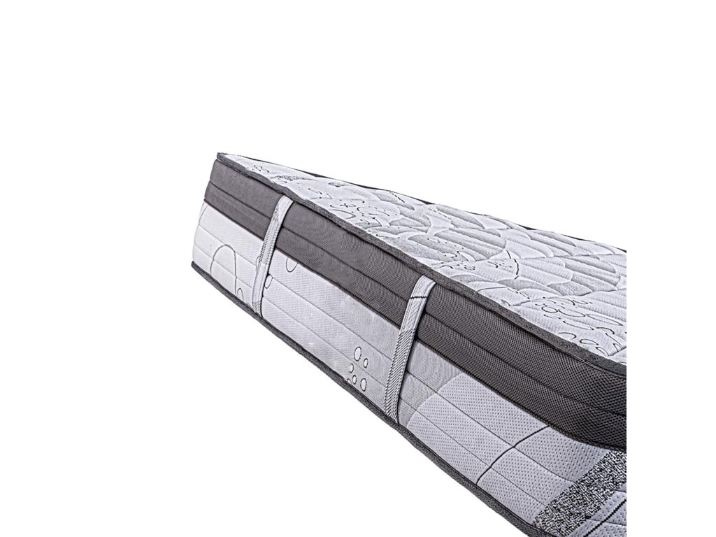 Reversible mattress 160x200 cm with summer/winter side, firm memory foam, independent sleeping zones, 26cm thick, PRXP26751