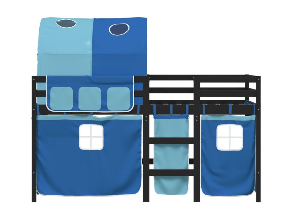 Children's loft bed with tunnel, mattress not included, blue, 80x200 cm, LWEQ35890