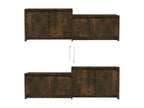Smoked Oak TV Stand 146.5x35x50 cm Engineered Wood RBWH14638