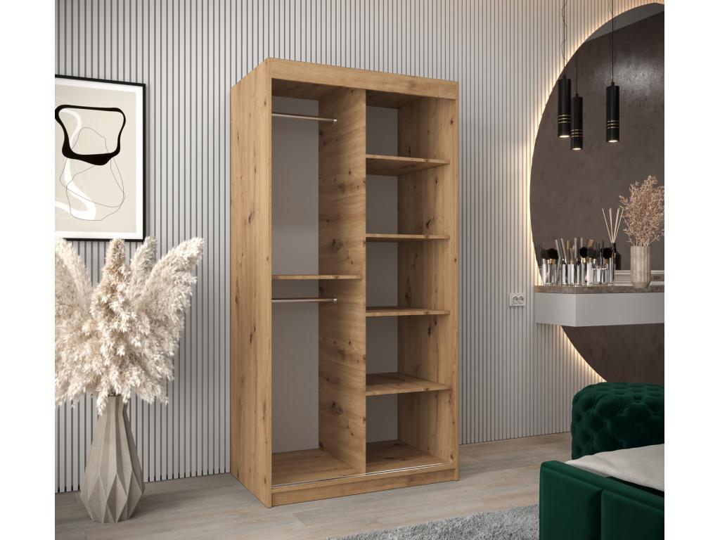 Wardrobe 1 with Sliding Doors 200/100/62 2 Doors Elariva/White CLXL67720