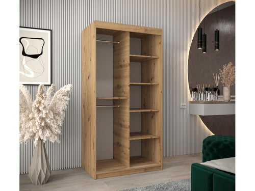 Wardrobe 1 with Sliding Doors 200/100/62 2 Doors Elariva/White CLXL67720