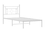 Metal bed frame with white headboard 100x190 cm OUSW73778