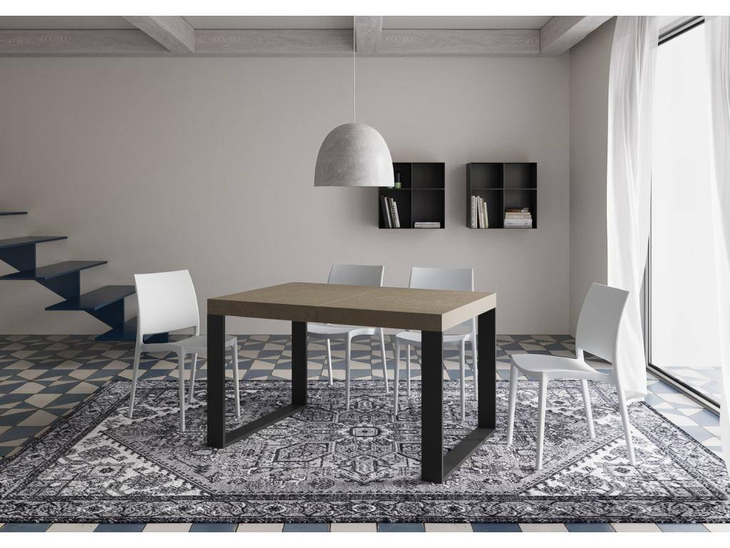 Extendable table 90x140/244 cm anthracite legs GBXK69578