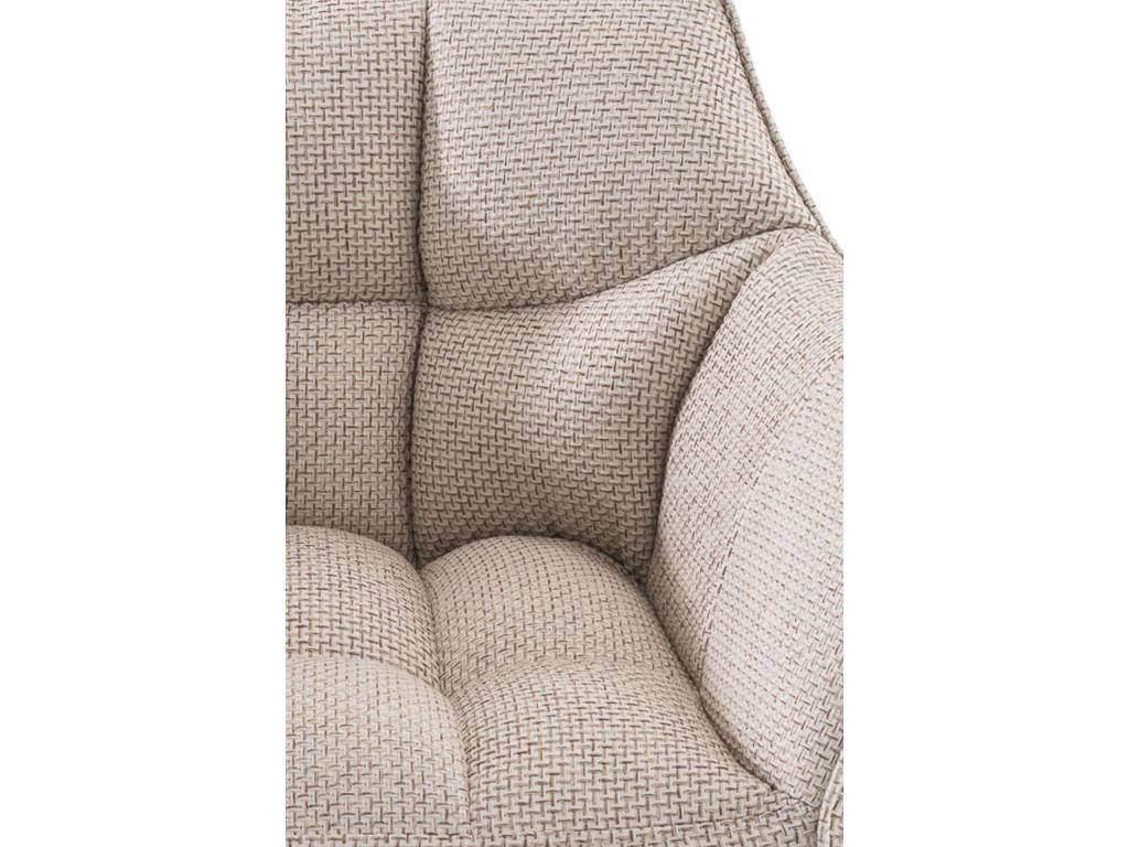 Set of 2 Bar Stools - Fabric / Metal - Ivory - Lysvia KZWP59584