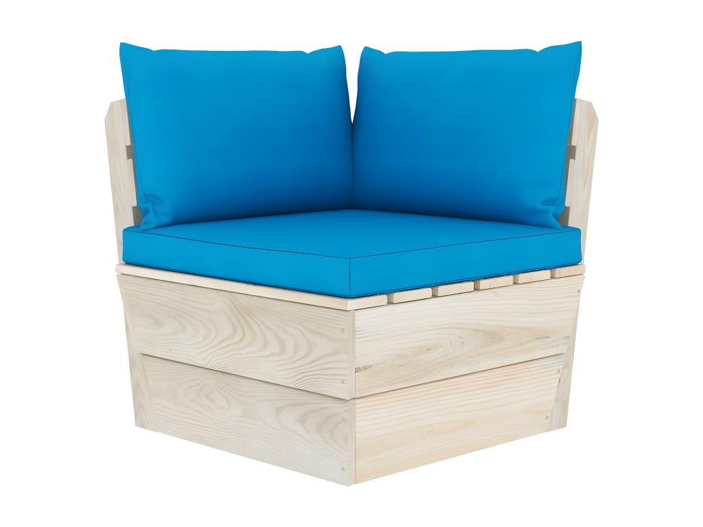 3-seater pallet garden sofa with cushions, spruce wood YYSV78792