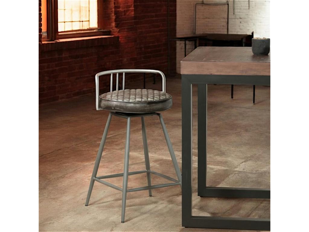 Lysvia industrial brown bar stool QIPW96705