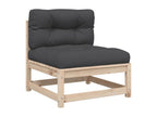 7-piece garden furniture set with cushions, solid pine wood LUSJ45197
