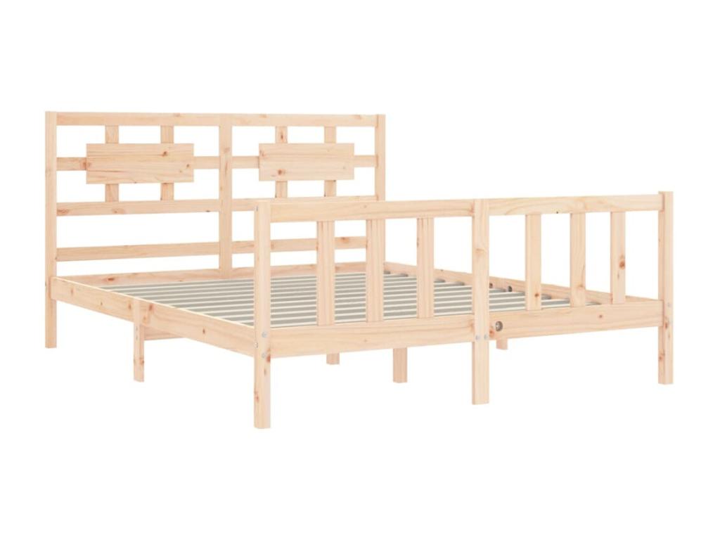 Bed frame with headboard, solid wood size KVDM94945