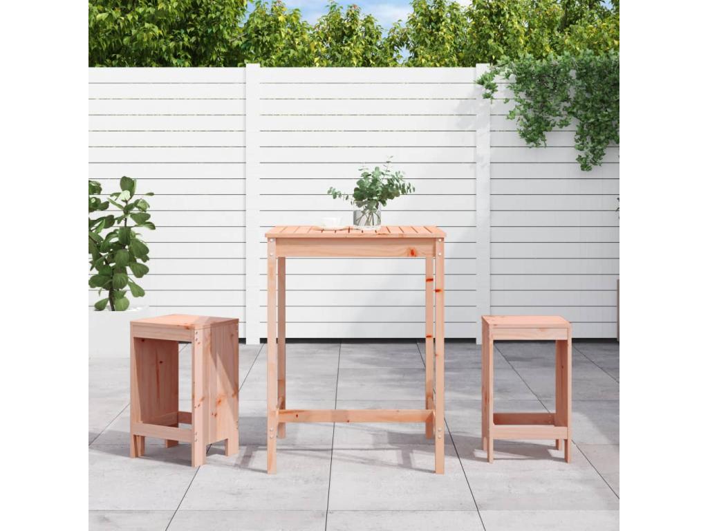 Lysvia FDMU39805 3-piece solid wood garden bar set