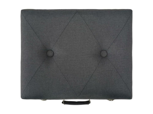 Grey fabric pouf/stool/bench/furniture, 40x33x33 cm, 3002158 BECX14683