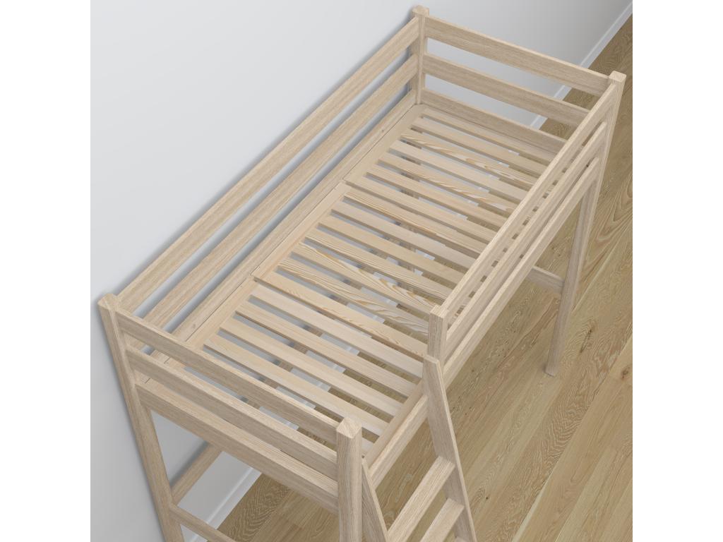 Oak loft bed N03 Whitewashed Oak 100x200 JWIW38158