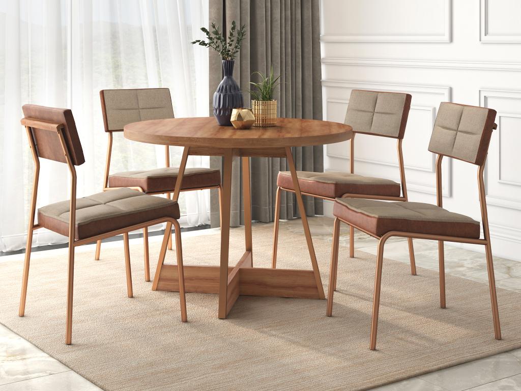 Dining table for 2 people - Dark Natural - Elariva NDYV00726