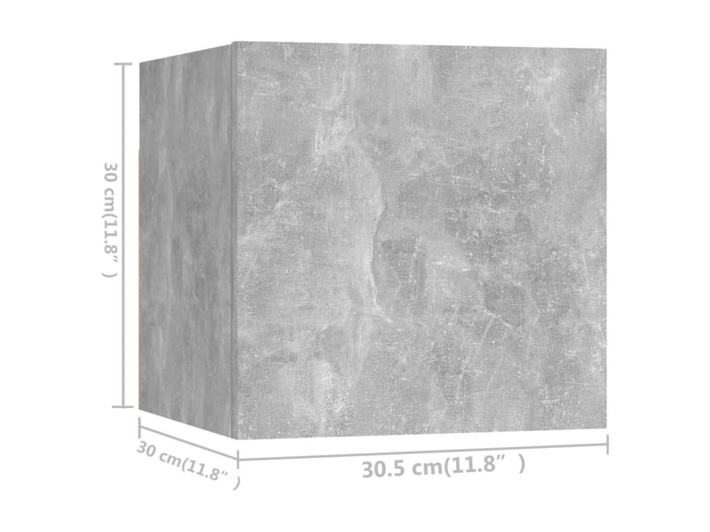 6-Piece TV Furniture Set, Concrete Grey, Chipboard, RSAK07088