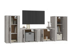 4-piece TV stand set, grey engineered wood KWUZ00402