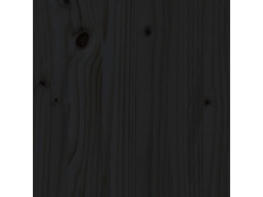 Wall-mounted headboard, black, 159.5x3x90 cm, solid pine wood, EHIJ02039