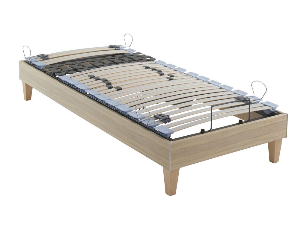 Lysvia 50 electric bed base, light oak finish, 90x200 cm, ZVYY51650