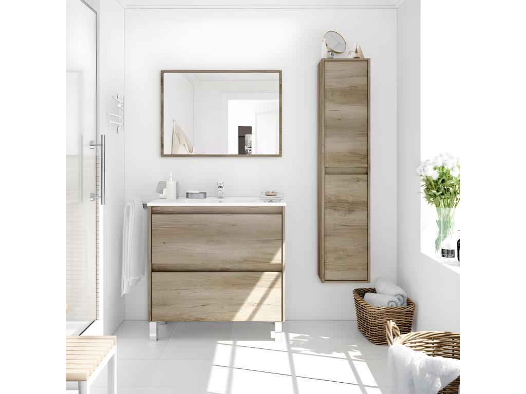 Wall-mounted column with 2 doors, H140 cm, UEAH77192