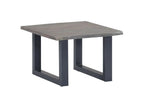 Lysvia square coffee table in solid wood and grey metal Lysvia RJRY90341
