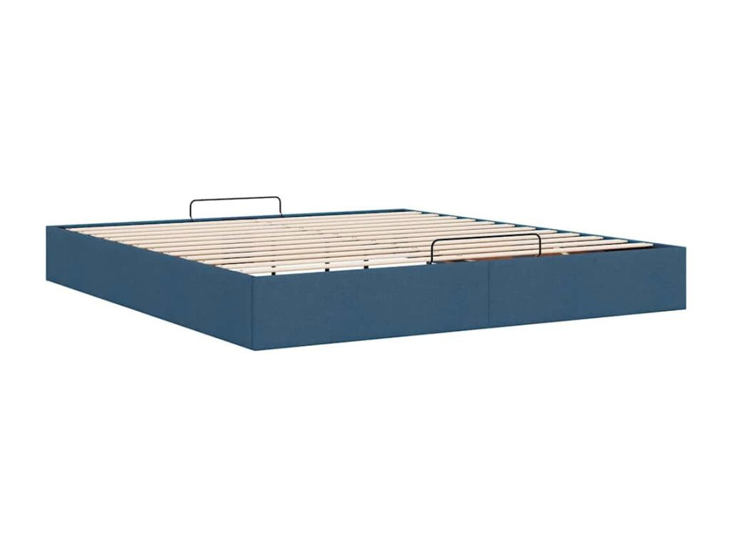 Lysvia bed frame without mattress, blue, 160x200 cm, fabric YWZA73940