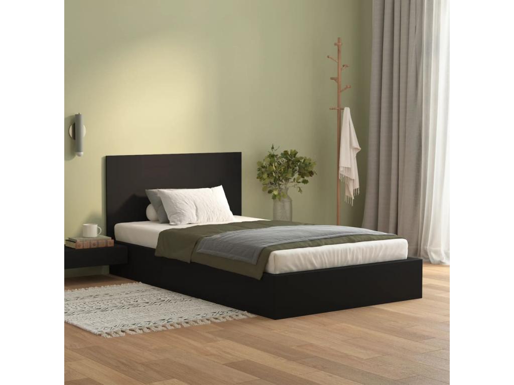 Black Headboard 120x1.5x80 cm Engineered Wood CIWH47747
