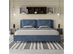 Lysvia WPZC69300 Blue Microfiber Upholstered Bed (180x200 cm)