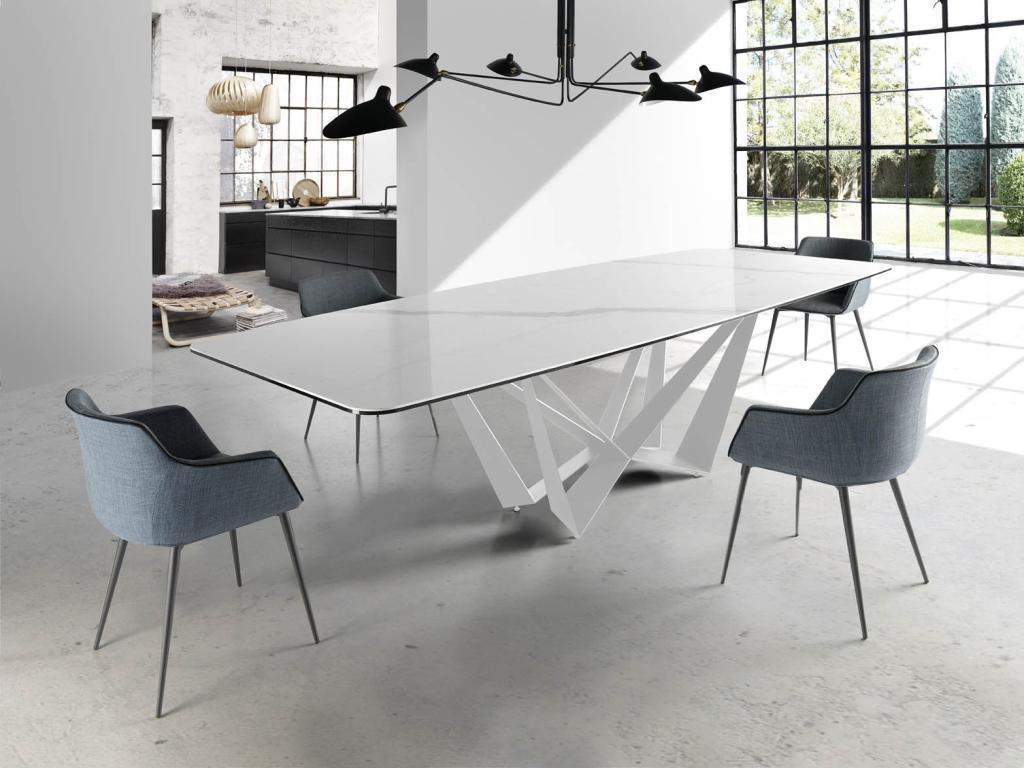 Lysvia fabric chair with steel legs - Set of 2 - Colour Lysvia 53 REWD74802