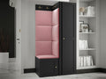 Entryway furniture 381 186x82x46cm Black - Pink MDF - Laminate - Tapestry XLAJ45678