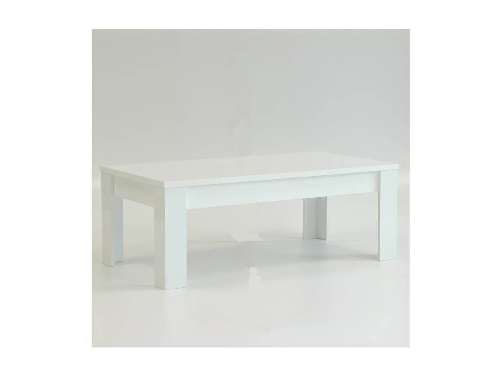 High-gloss white lacquered coffee table - Lysvia RDPD92333
