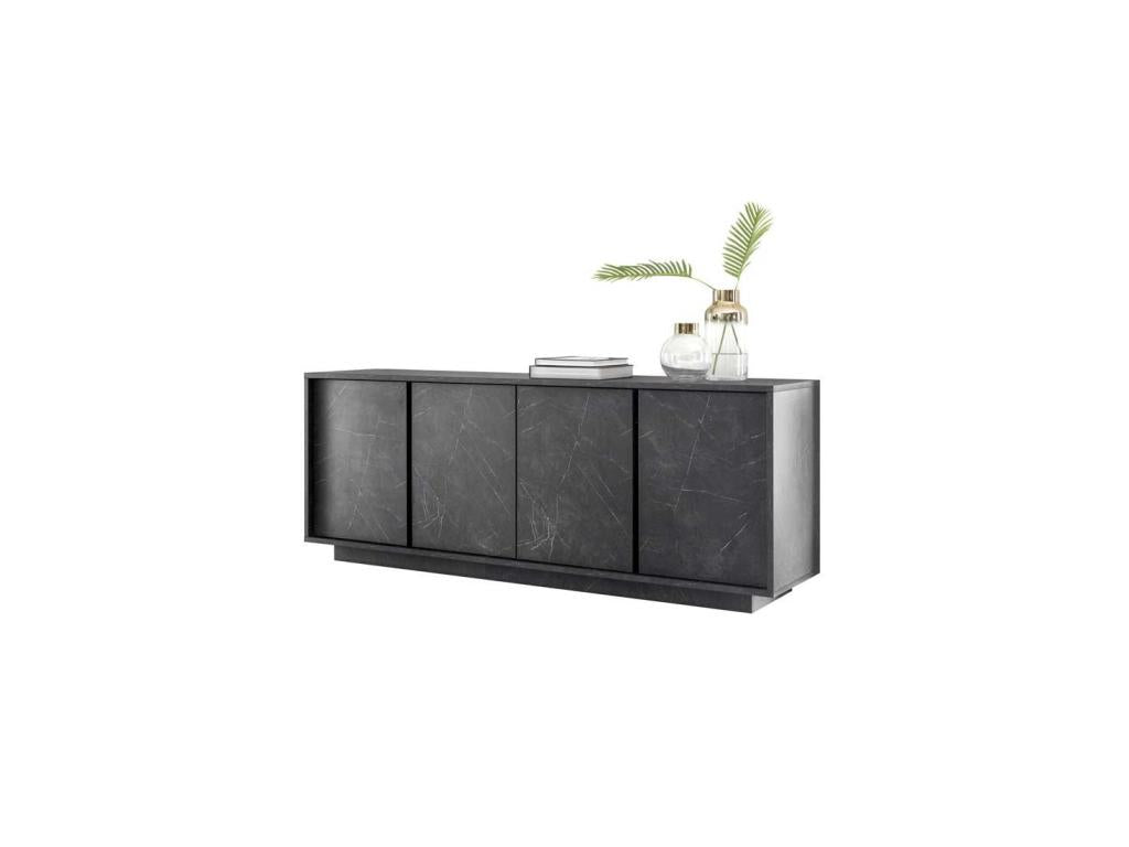 4-Door Buffet in Black Marble - Elariva KAIE09119