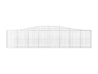 Arched gabion baskets, 10 pieces, 400x30x80/100 cm, galvanized iron, YPCF73362