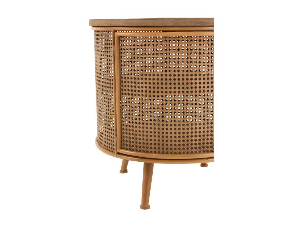 Lysvia Wooden Bedside Table 60cm Brown XDKY24106