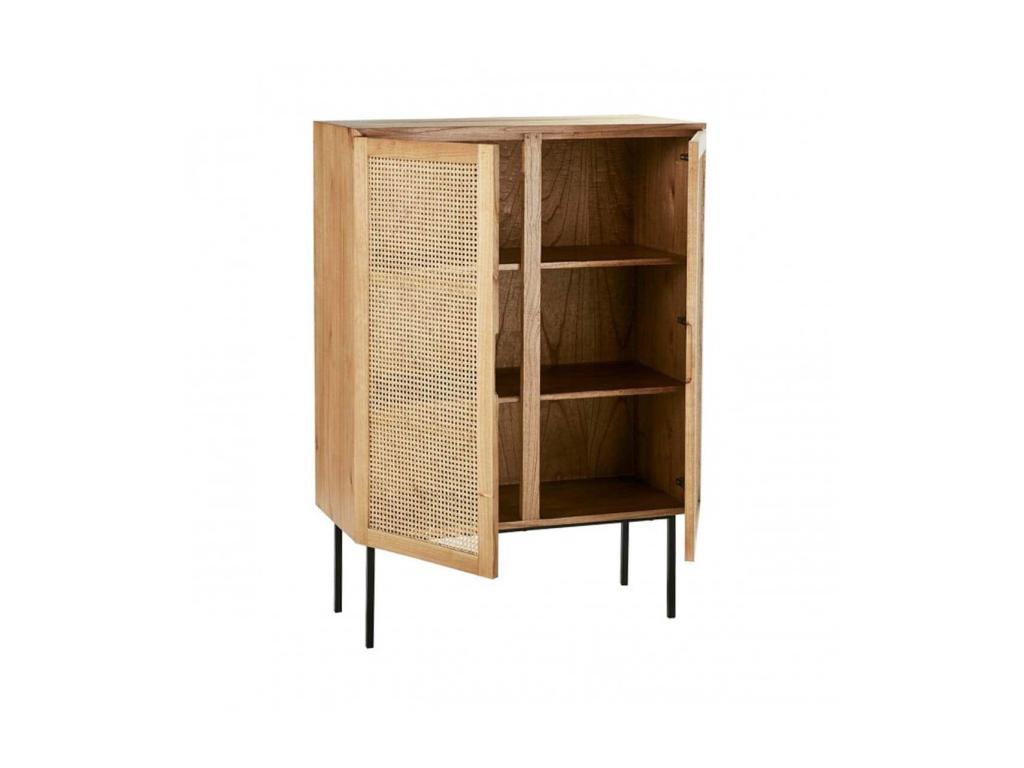 Cabinet in solid Lysvia wood and caning GASV14739