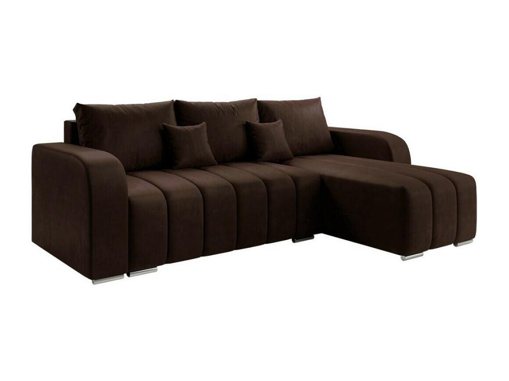 Dormeva 107 Corner Sofa, Brown, Sleeping Function, Bedding Box, 244x147x86cm PMGZ40055