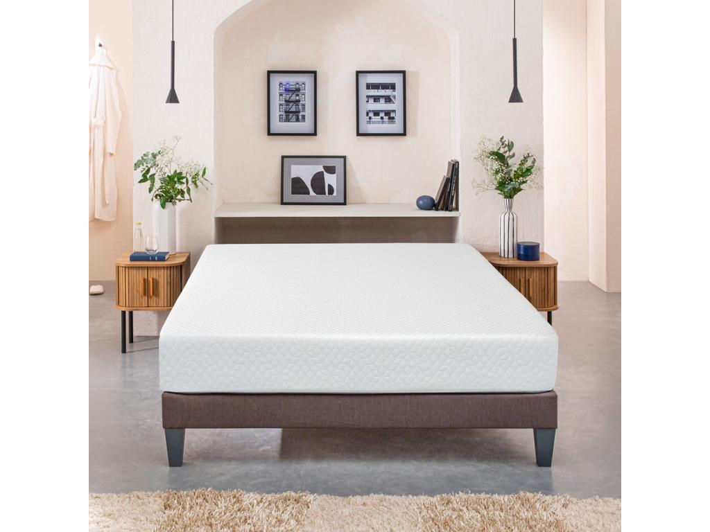 Elariva BEDDING - 180x200 cm Set - Memory Foam Mattress with Wooden Slatted Base DASV28312