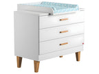 Complete nursery set: convertible cot, changing table, wardrobe, white SRBK29053