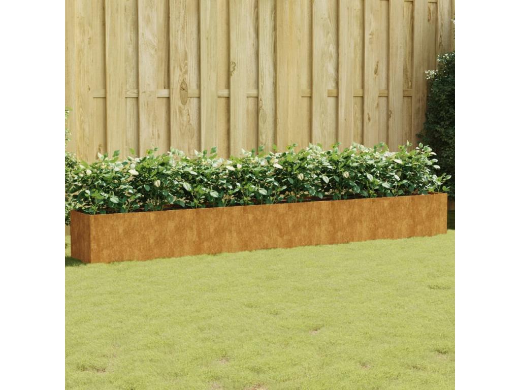 Raised garden bed 360x40x40 cm corten steel UQOX94338