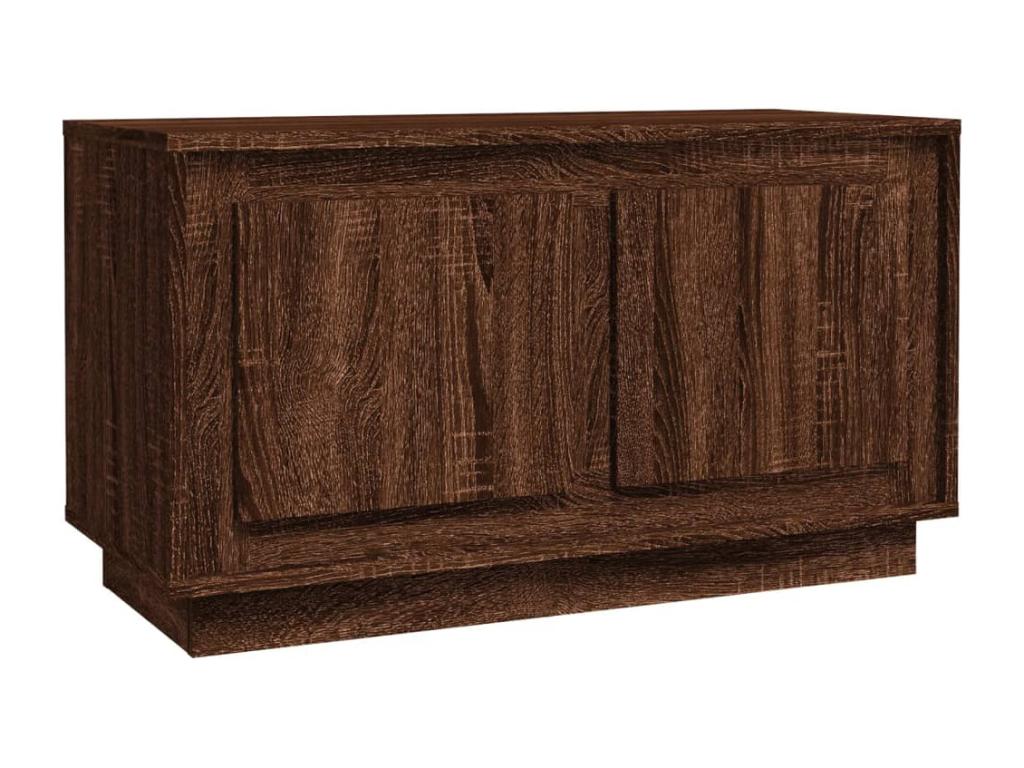 Brown oak TV stand 80x35x45 cm engineered wood KITH87672