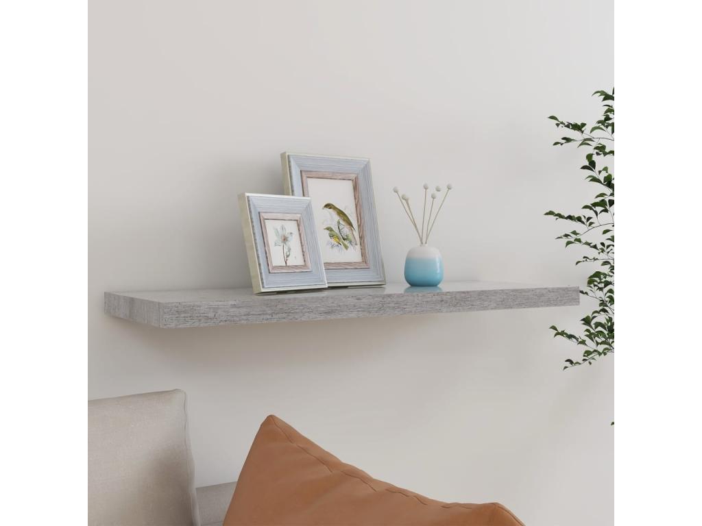 Floating wall shelf, concrete grey, 80x23.5x3.8 m, MDF, JCAE54037