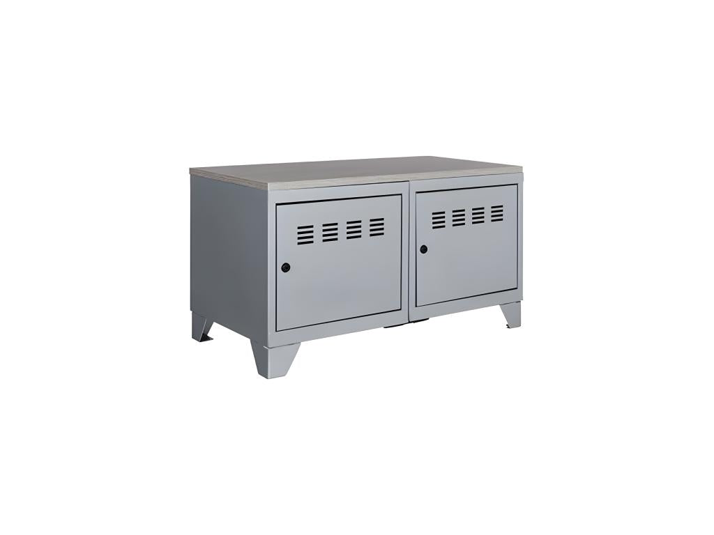 Industrial low cabinet in aluminum metal MUSI22855