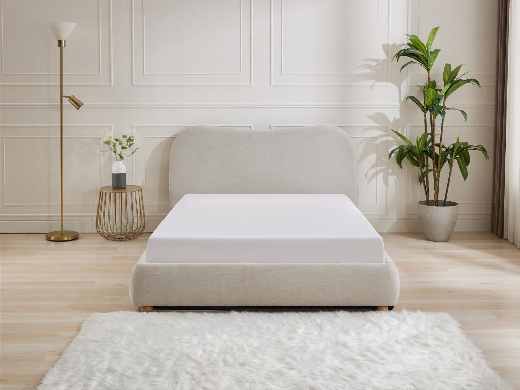 Storage bed 160x200 cm - Fabric - Beige - Elariva UEOW59416