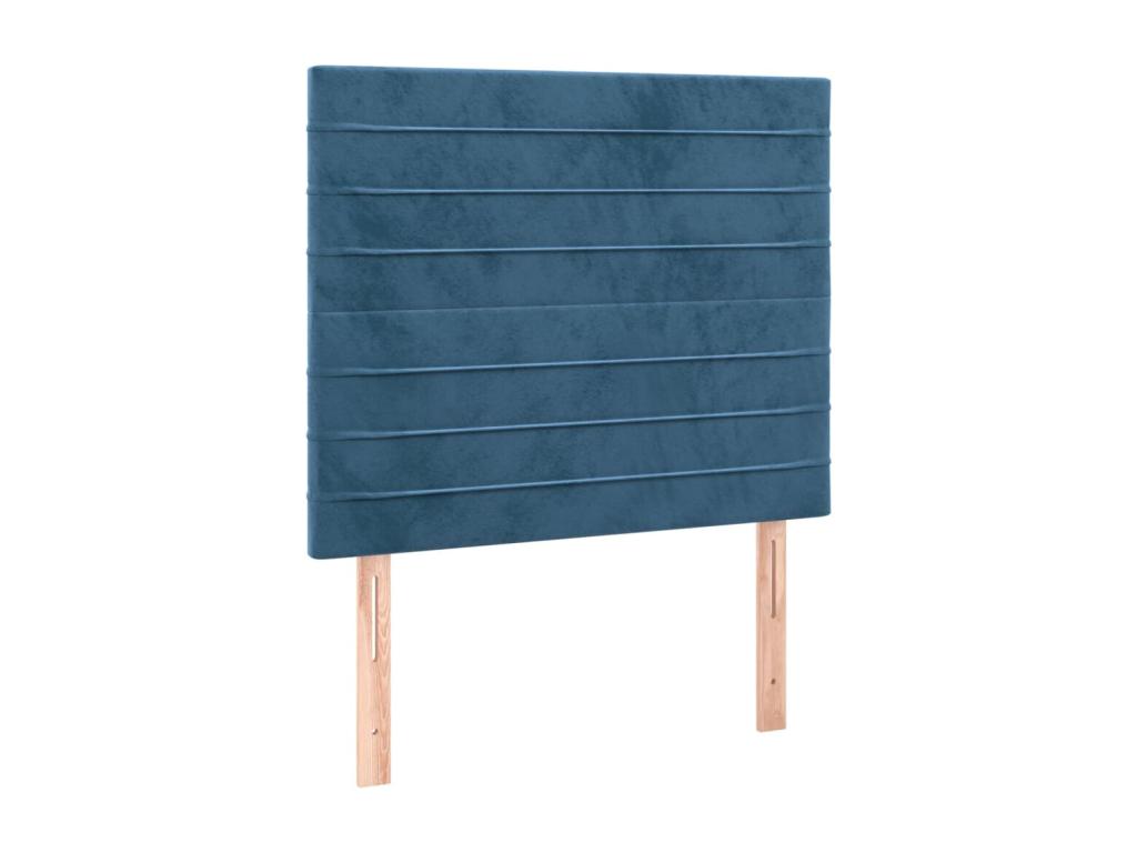 2-piece headboard set, dark blue, 90x5x78-88 cm, velvet, UJQC95308