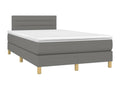 Lysvia bed base with mattress, dark grey, 120x200cm, fabric, IQXU66521