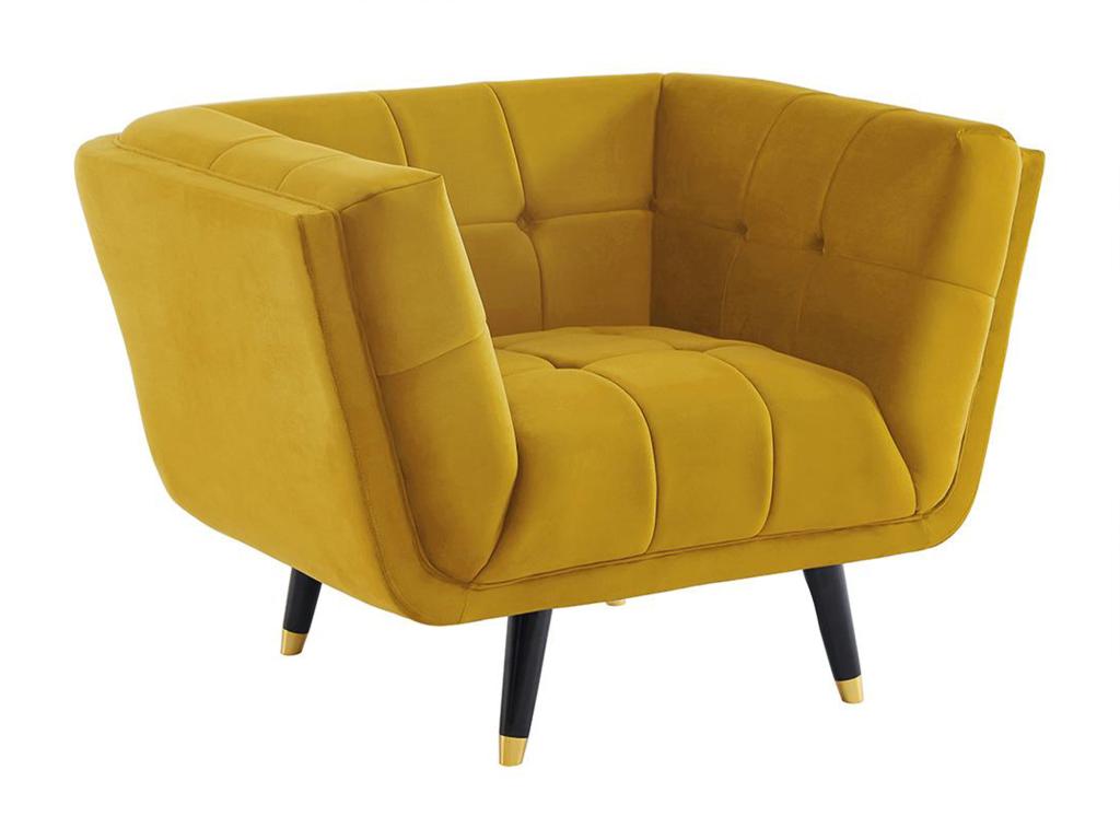 Lysvia II armchair in velvet - Ochre JPLW96668