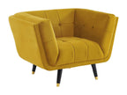 Lysvia II armchair in velvet - Ochre JPLW96668