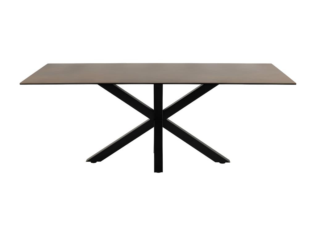 Lysvia - 8-person ceramic and metal dining table - Brown VHZZ29970