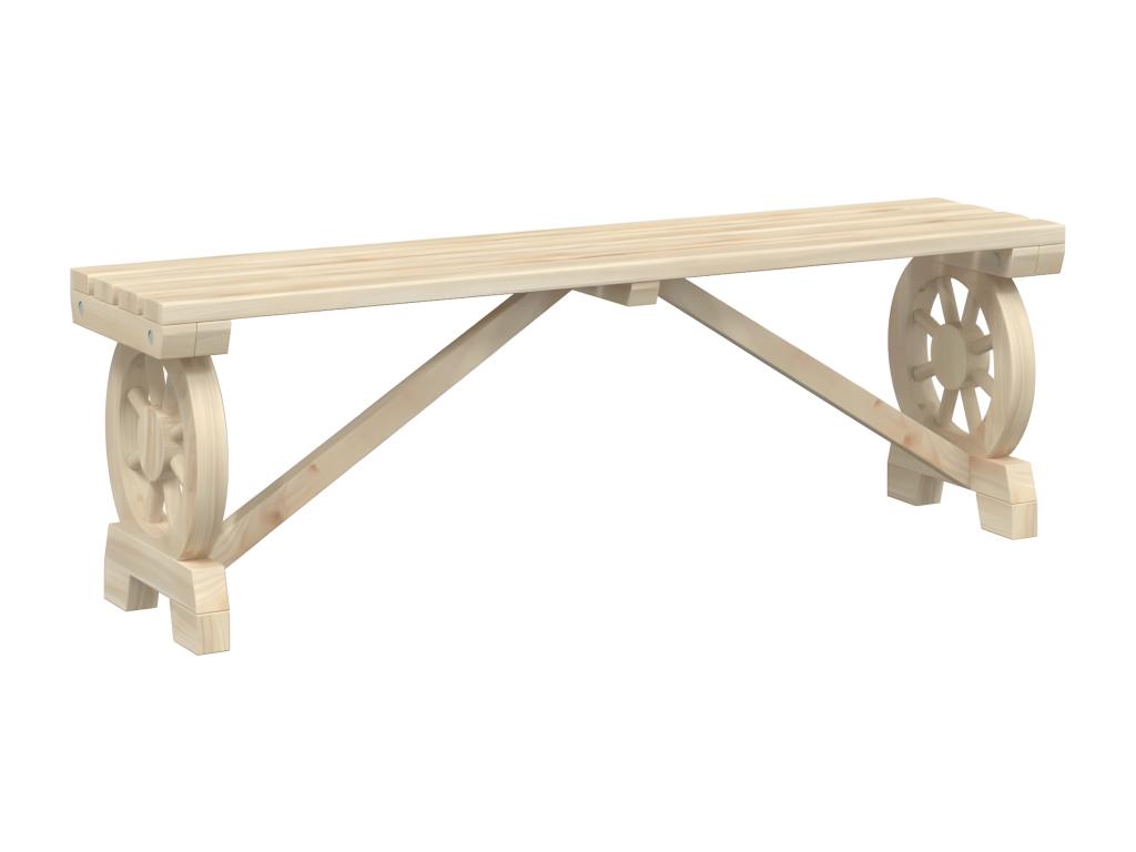 AKAY54109 Solid Fir Wood Garden Bench 115cm