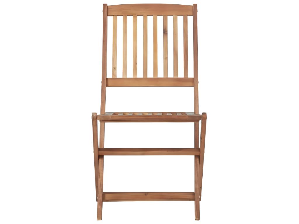 Lysvia Wood Folding Garden Chairs, Set of 8 with Cushions XWZK43261