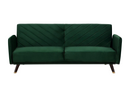 Lysvia 3-seater sofa bed in emerald green velvet XNJI37925